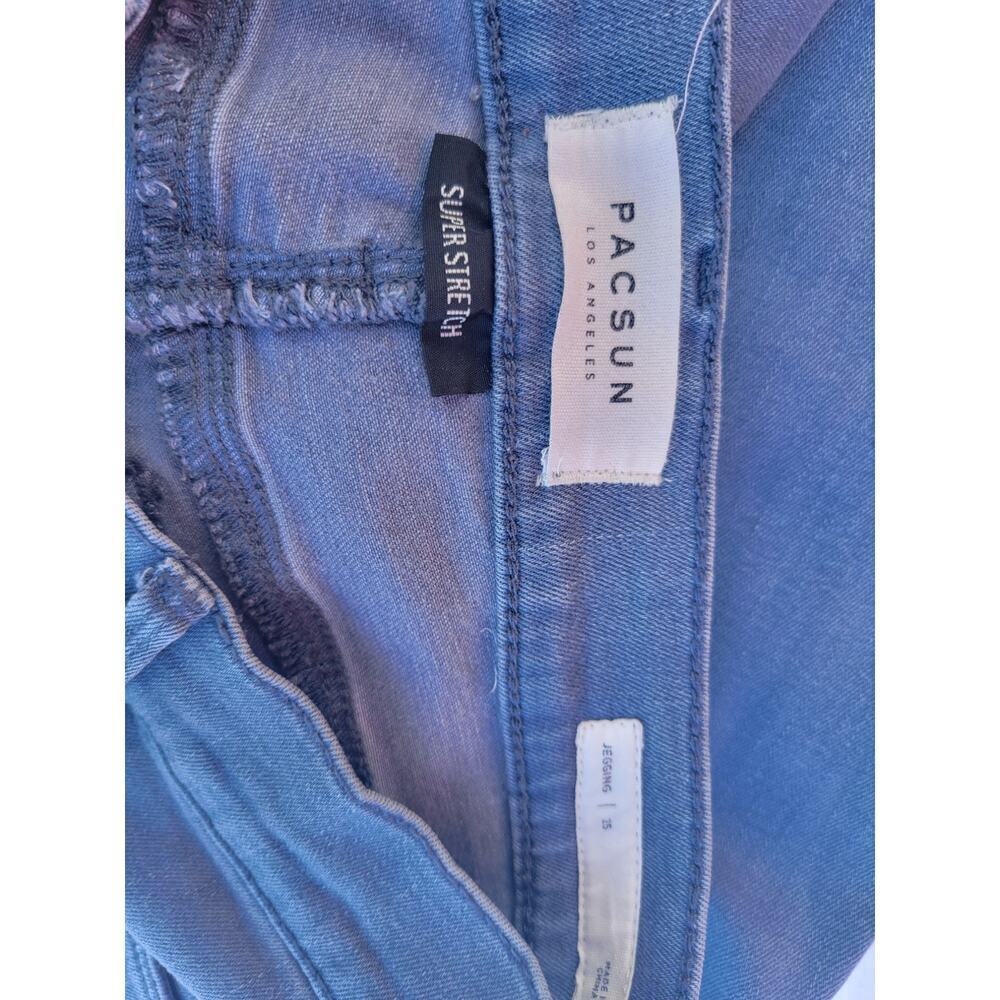 PacSun Los Angeles Women’s Distressed Super Stretch Skinny Jeggings – Size 25 - Picture 6 of 9